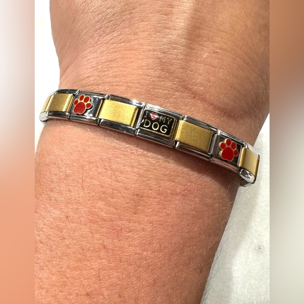 Italian Charm bracelet - dog themed and additional charms can be added!